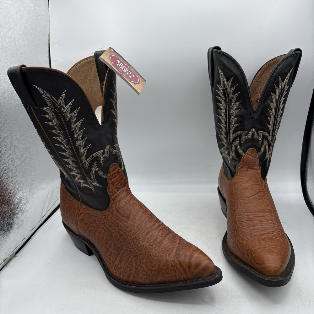 Men's Two-Tone Brown & Black Western Cowboy Boots